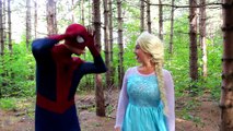 Spiderman VAMPIRE TOILET ATTACK! w/ Frozen Elsa Joker Maleficent Princess Anna Toys! Superheroes IRL