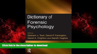 Best books  Dictionary of Forensic Psychology online to buy