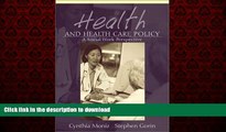 Buy books  Health and Health Care Policy: A Social Work Perspective online for ipad