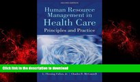 Best book  Human Resource Management In Health Care: Principles and Practices online for ipad