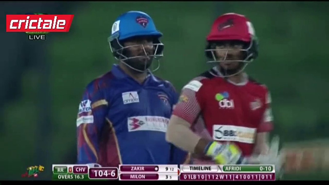 Shahid Afridi gets Zakir out, BPL 2016