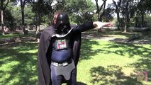 Kid Superheroes 1 - Superhero Fights - Darth Vader Vs Ironman with, Batgirl, and BARBIE SUPERHERO!