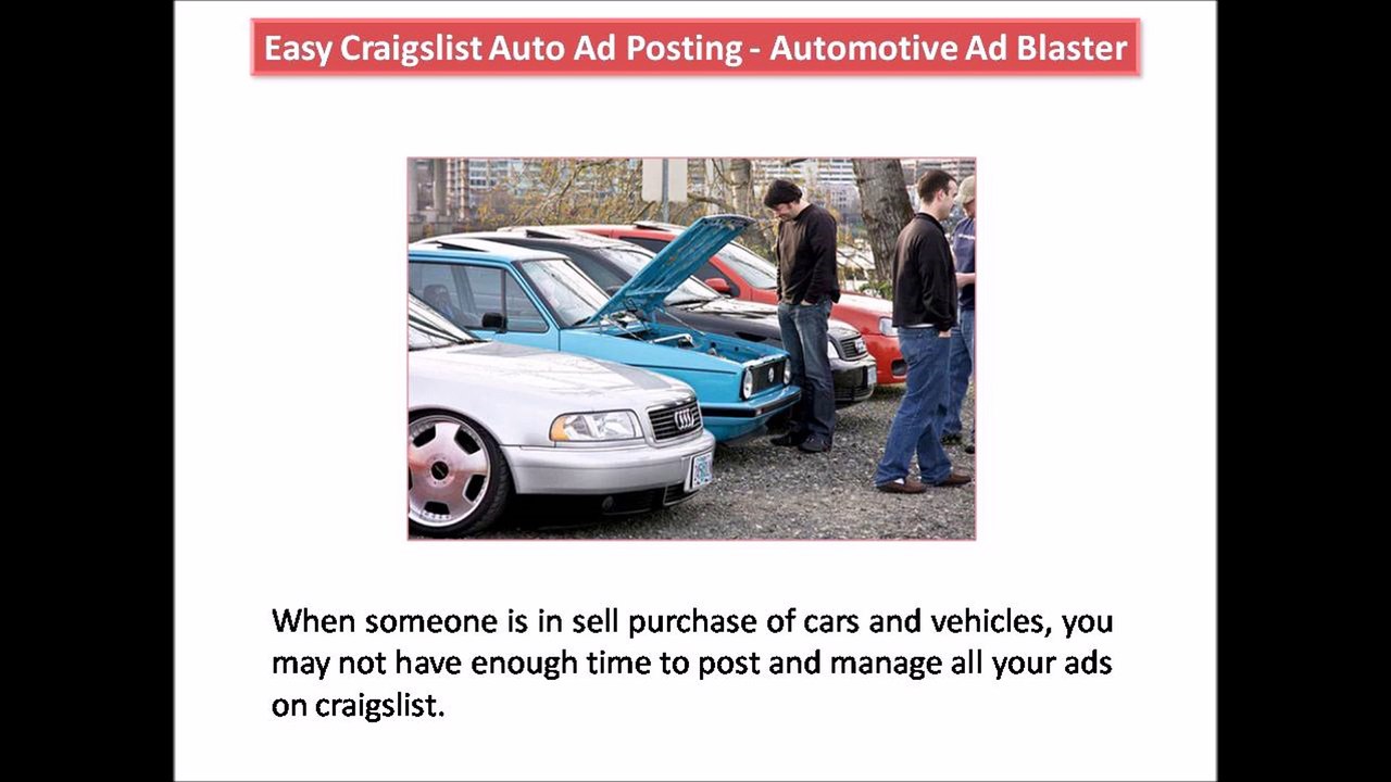 Automotive as blatser craigslist auto posting software for cars and vehicles