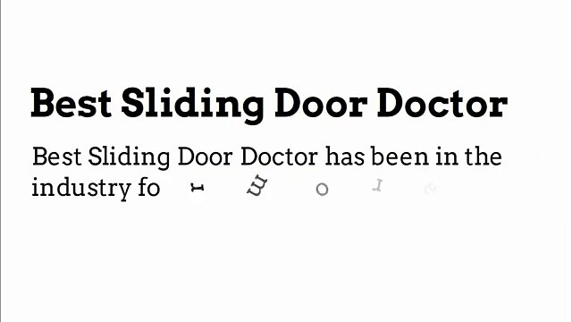 sliding door repairs perth