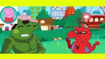 Peppa Pig Crying Lollipop Eat Spiderman VS Hulk vs Venom Finger Family Nursery Rhymes Lyrics Parody