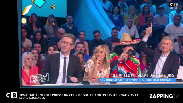 TPMP : Gilles Verdez pousse un coup de gueule contre les journalistes et les sondages (Vidéo)