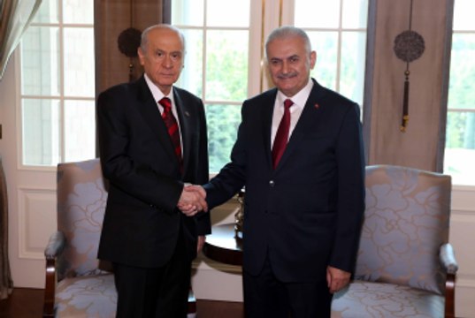Başbakan Yıldırım ile MHP Lideri Bahçeli Çankaya'da Buluştu