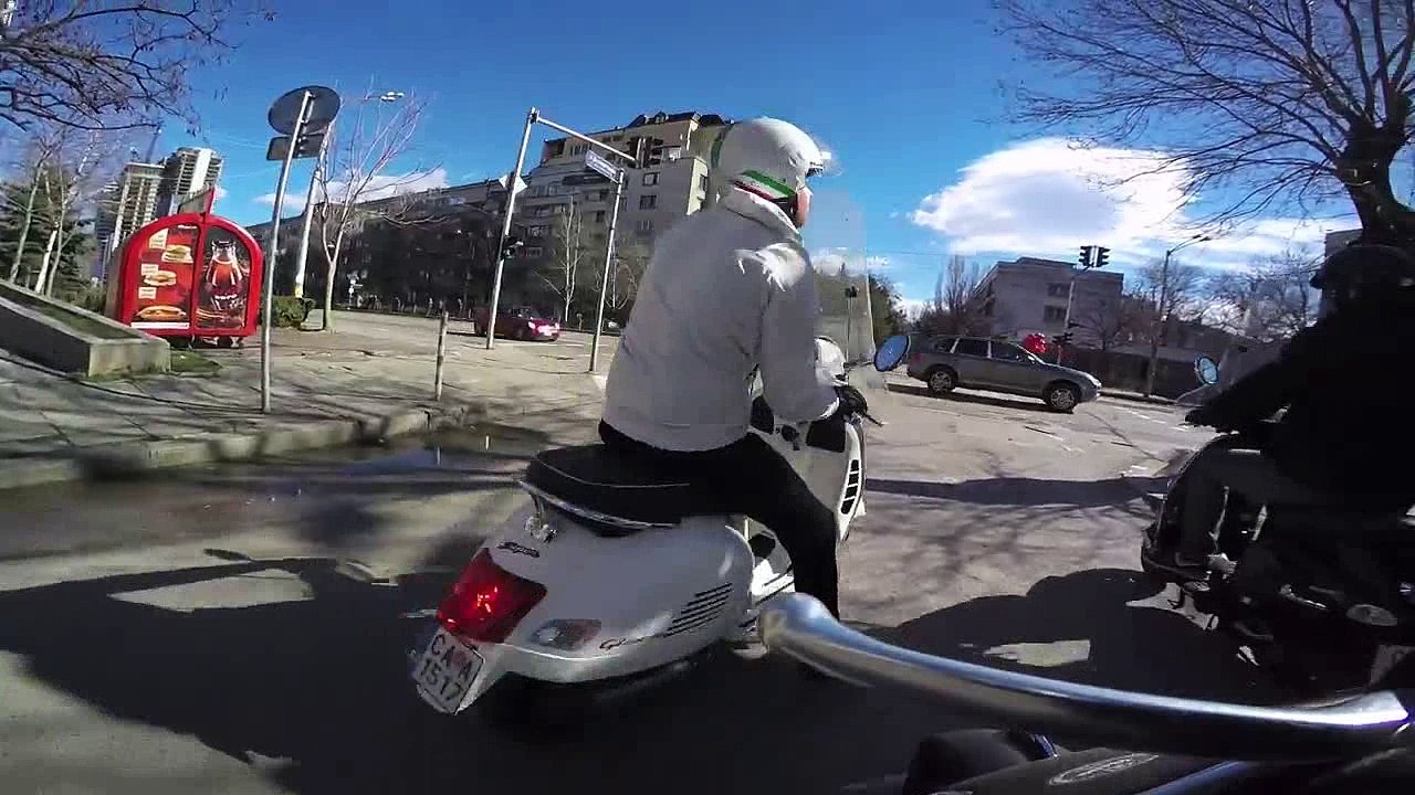 RIDING A SCOOTER AROUND SOFIA CITY