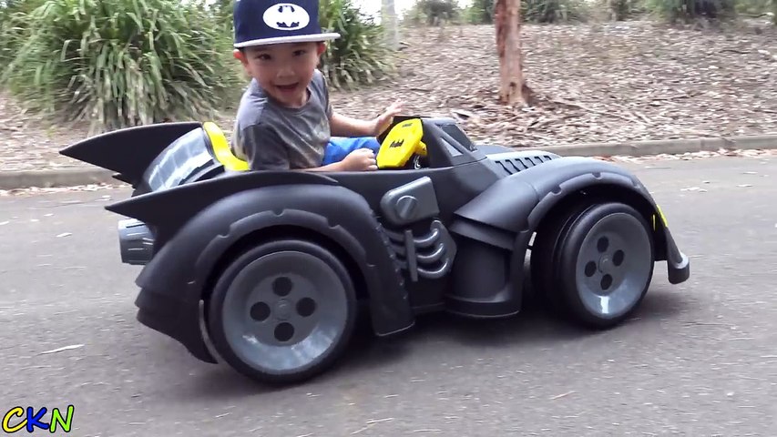 New Batman Batmobile Battery Powered Ride On Car Power Wheels Unboxing Test Drive With Ckn Toys bi f4U3sDEE