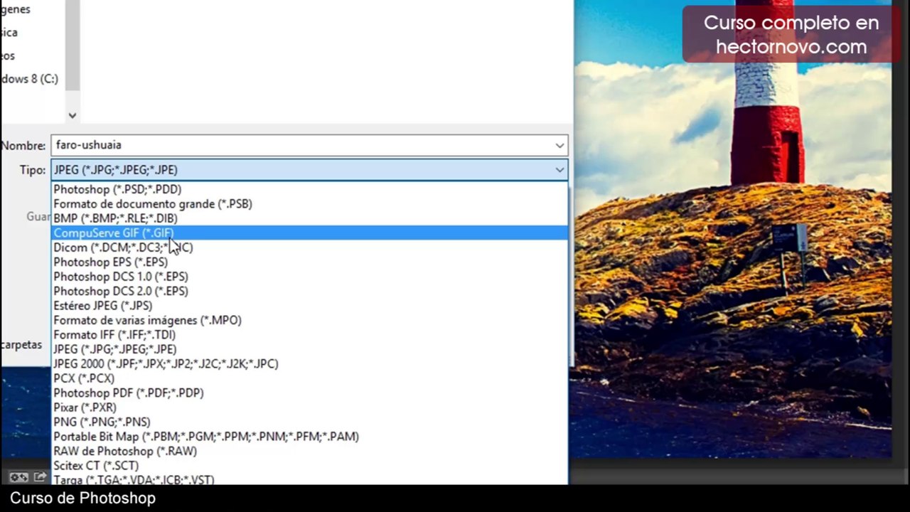 Curso Photoshop: Abrir, cerrar, guardar (parte 2)