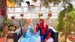 Spiderman Flushes Down the Toilet w Frozen Elsa Ice Cream vs maleficent in Real Life