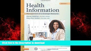 Best books  Health Information: Management of a Strategic Resource, 5e online to buy