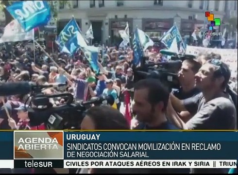Obreros uruguayos convocan a marcha por mejores salarios