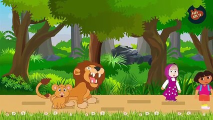 Masha and dora (Маша и Медведь) eat Ice cream At the Forest #Crying #Lion #Lacoste Funny story