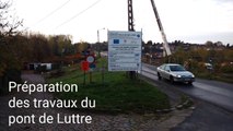 Nouveau pont de Luttre - Préparation des travaux