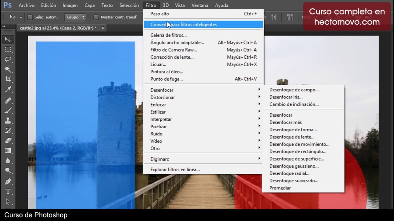 Curso Photoshop: Barra de menúes (parte 3)