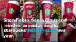 Starbucks rolls out new holiday cups a year after controversy