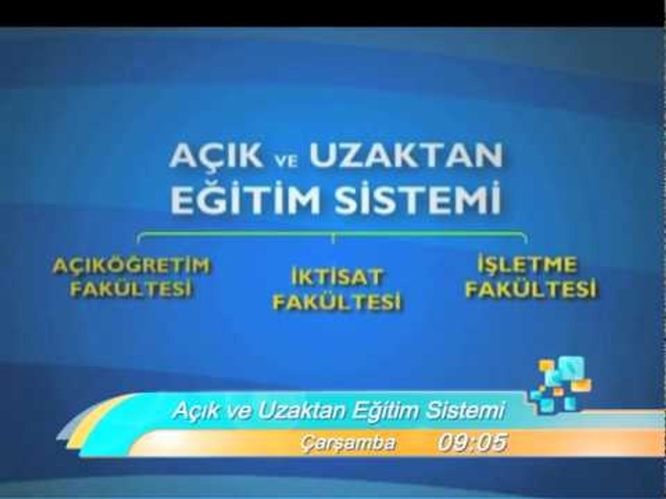 Açık ve Uzakta Eğitim Sistemi, 28 Aralık Çarşamba 09.05'te TRT Okul'da...