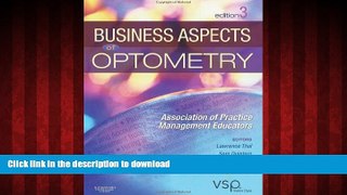Best books  Business Aspects of Optometry, 3e online