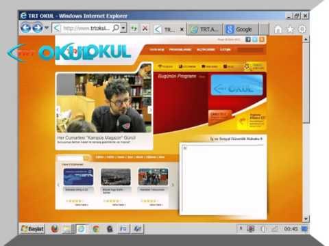 Bilgisayar Öğreniyorum - İnternet Explorer'da Gözatma Geçmişini Silme - TRT Okul