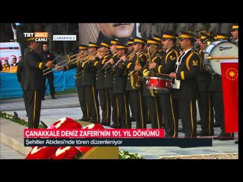 Çanakkale Zaferi'nin 101. Yıl Dönümü - İstiklal Marşı Okunuyor - 18 Mart 2016 - TRT Avaz