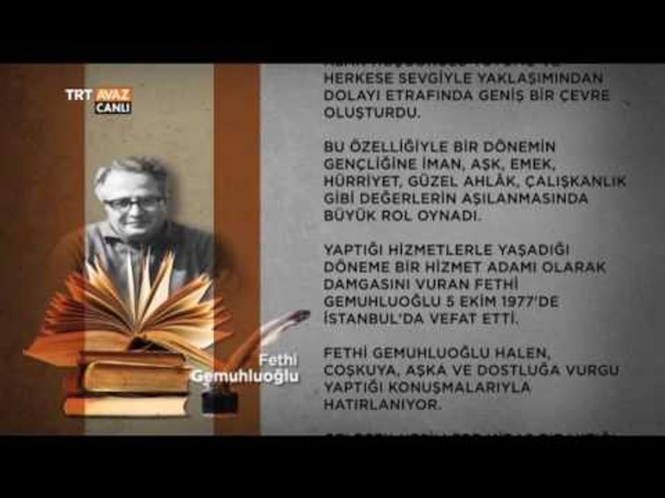 Şair ve Yazar Fethi Gemuhluoğlu'nun Hayatı - Devrialem - TRT Avaz