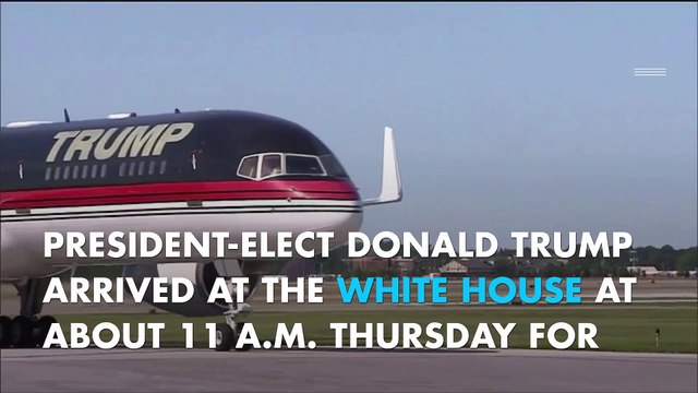 President-elect Trump arrives for White House meeting with Obama