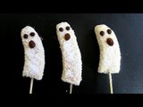 HOW TO MAKE BANANA GHOST POPS - HALLOWEEN VIDEO