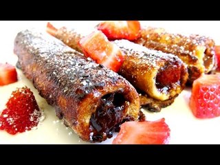 STRAWBERRY VEGEMITE FRENCH TOAST ROLL UPS