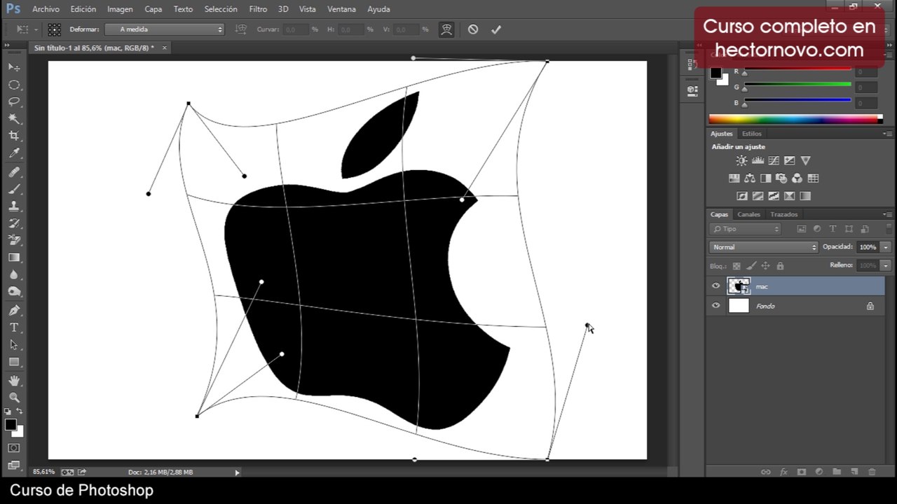 Curso Photoshop: Agregar imagen y transformarla (parte 2)