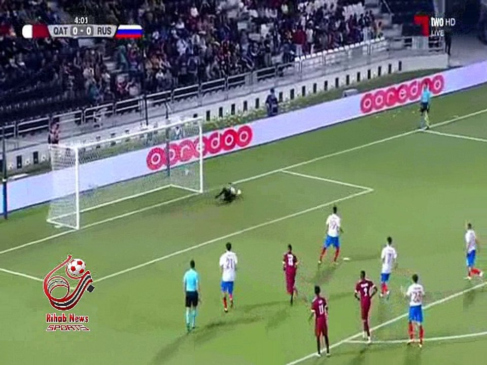 اهداف مباراة ( قطر 2-1 روسيا ) مباراة ودية دولية