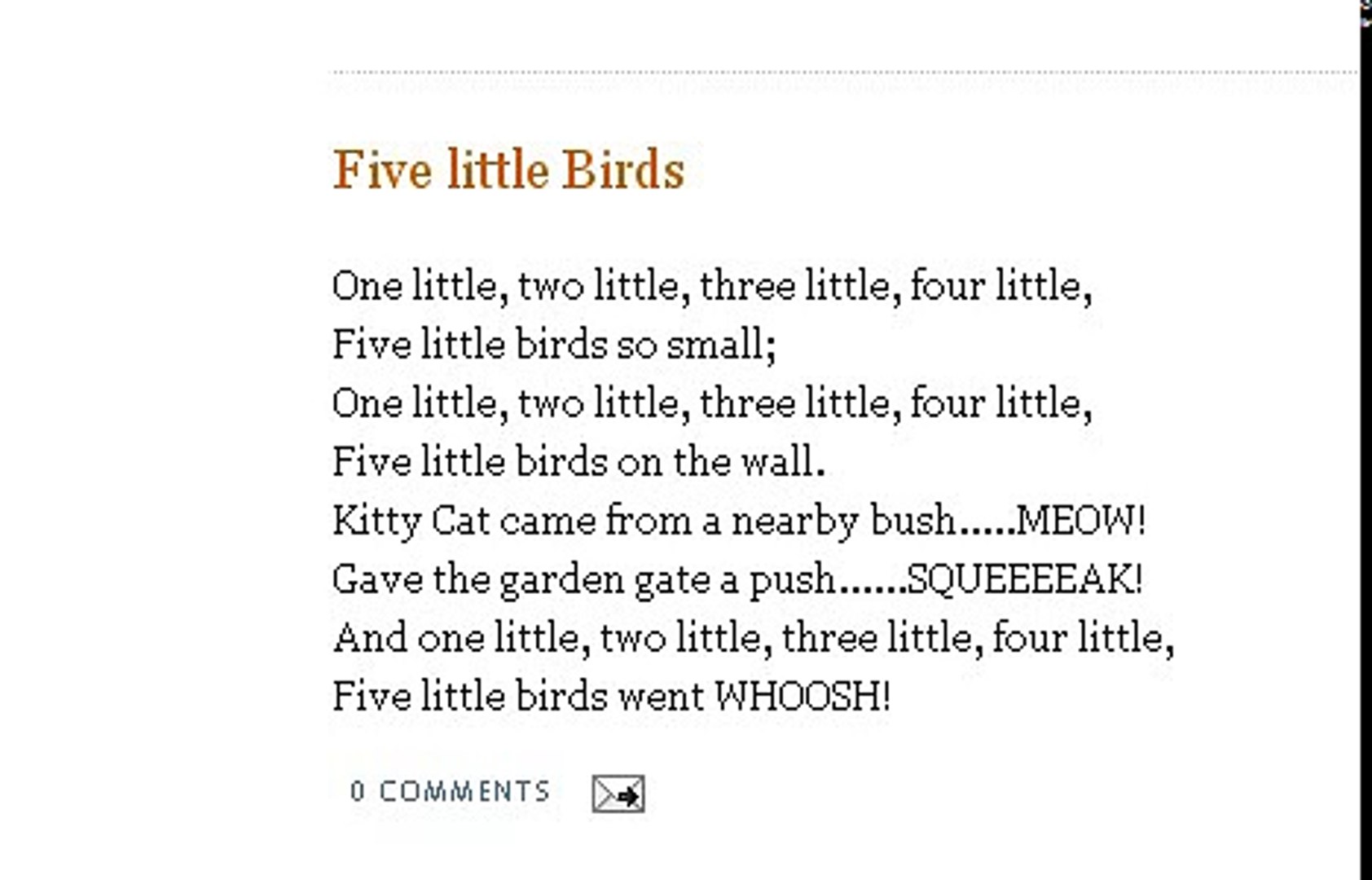 Five Little Birds Nursery Rhymes Songs With Lyrics And Action Poems For Kids Lyrics Dailymotion Video