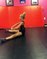 Girl gimnast . Girl doing splits