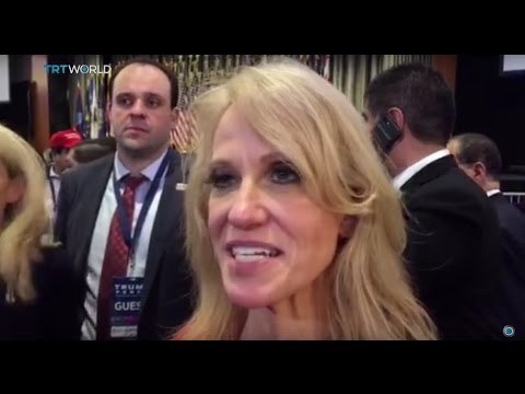 Trump's campaign manager Kellyanne Conway talks after victory