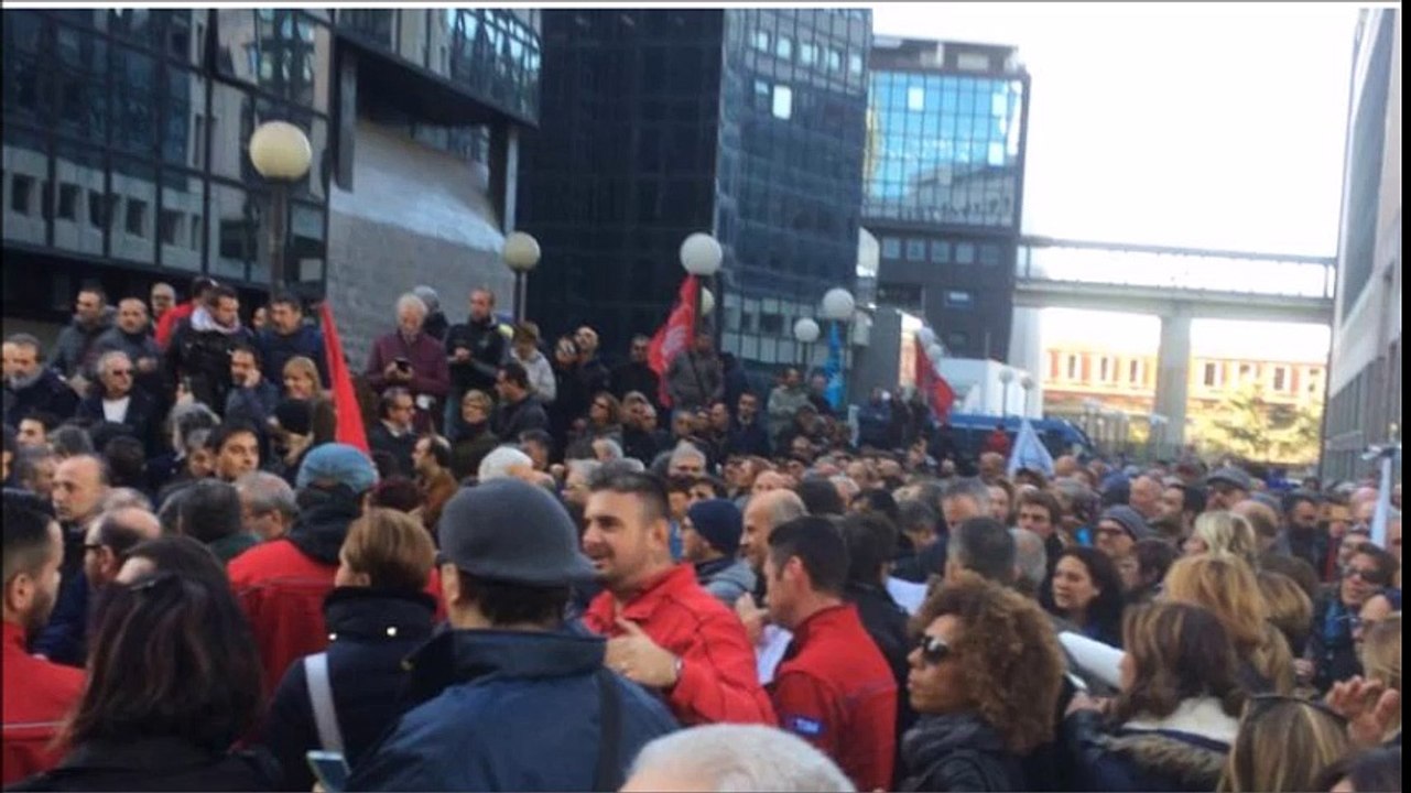 Manifestazione a Napoli dei tecnici Tim.