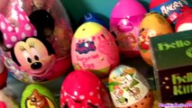 Huge Minnie Mouse Easter Eggs SURPRISE PeppaPig Disney Princess Kinder Choco HelloKitty Funtoys