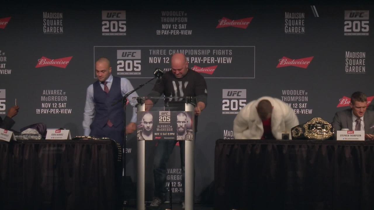 Conor McGregor arrives, chaos ensues