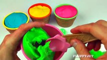 Play-Doh Ice Cream Surprise Eggs Toys Mickey Mouse Thomas the Tank Peppa Pig Frozen Cars 2 FluffyJet
