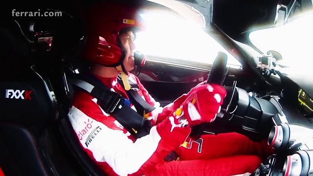 Sebastian Vettel having fun in the #Ferrari FXX K.