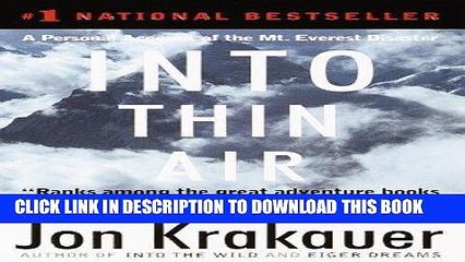 [PDF] Into Thin Air: A Personal Account of the Mt. Everest Disaster Popular Online