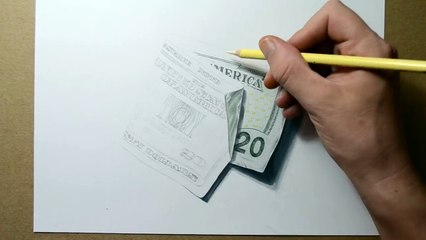 How I Draw a Twenty Dollar Bill