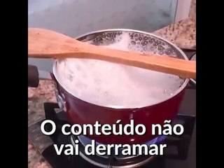 Como fazer para a panela não transbordar