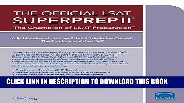 [PDF] The Official LSAT SuperPrep II: The Champion of LSAT Prep Full Collection
