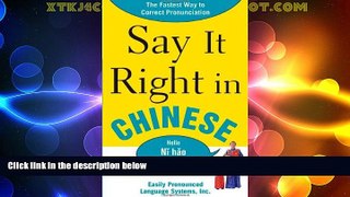 Buy NOW  Say It Right In Chinese (Say It Right! Series)  Premium Ebooks Best Seller in USA