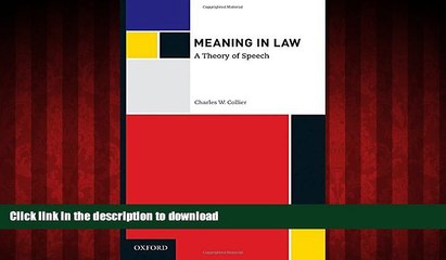 Read books  Meaning in Law: A Theory of Speech