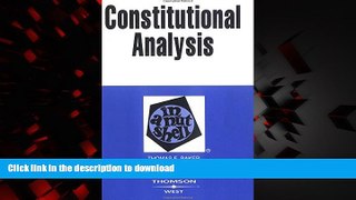 Read book  Constitutional Analysis in a Nutshell online