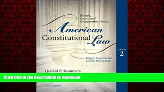 Best book  American Constitutional Law: Essays, Cases, and Comparative Notes (Volume 2) online for