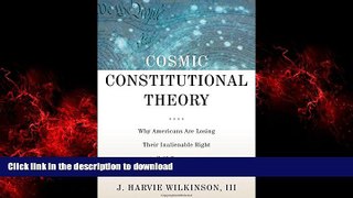 liberty book  Cosmic Constitutional Theory: Why Americans Are Losing Their Inalienable Right to