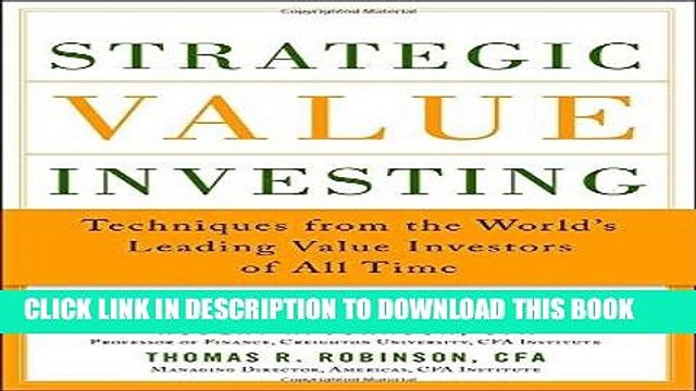 [PDF] Strategic Value Investing: Practical Techniques of Leading Value Investors Popular Collection