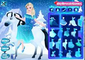 Disney Frozen Princess Elsa Goes Horseback Riding - Dress up games